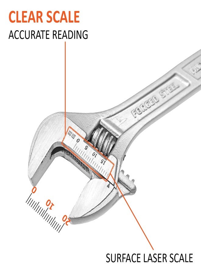 Harden 6" Adjustable C Shaped Spanner Wrench, Carbon Steel, Laser Scale - 540406 - Image 4